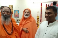 With Pujya Swami Omkarananda Saraswati and Swami Sadatmananda Saraswati Swamiji