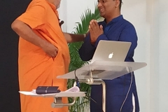 Blessings from Swami Sukhabodhananda ji the corporate Guru