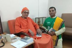 Blessings from Abhinava Veda Vyasa Srimath Swami Harshananda ji Maharaj Adyaksha Ramakrishna Math Bangalore