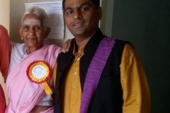 With Padmasri Naanammal Yoga Paati 98 years Yoga Teacher